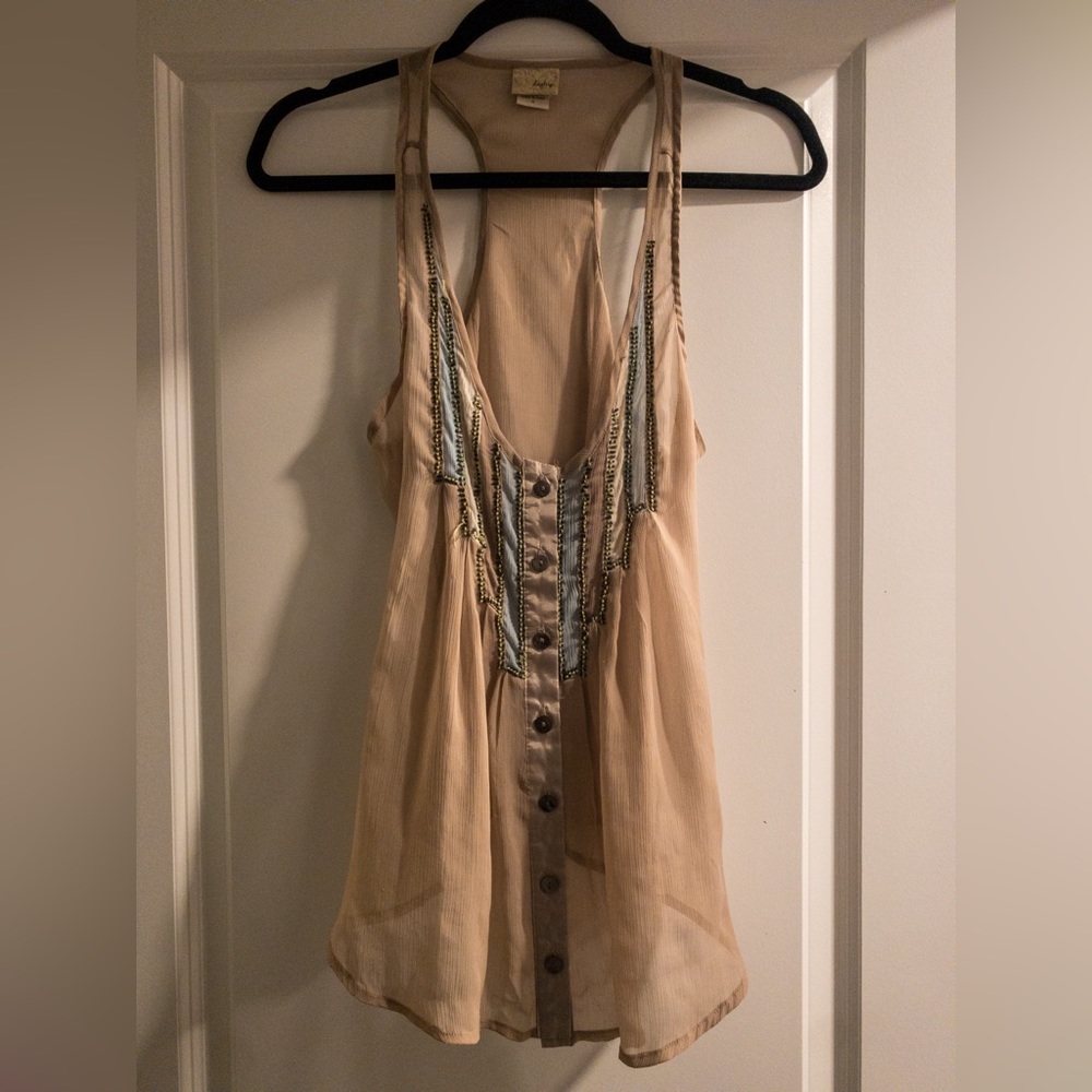Sheer Racerback Tank Top